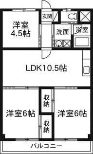 シャトレ南【4階】の間取り