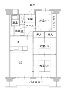 愛知県名古屋市守山区小幡宮ノ腰【マンション】の間取り