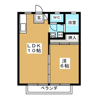 サンシティ牧野【2階】の間取り