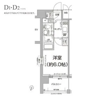 エスリード新北野【8階】の間取り