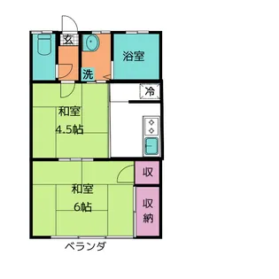 松本コーポ【1階】の間取り