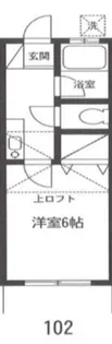 カサフローラ安斉【1階】の間取り