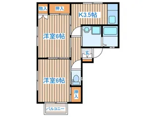 コーポエコー【2階】の間取り