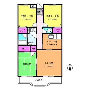 ダ・コージール【1階】の間取り