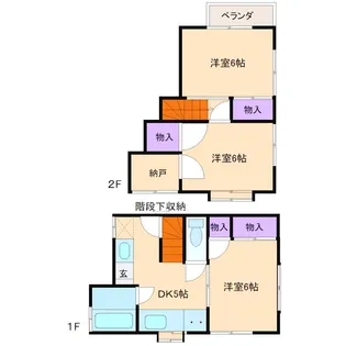 第5ニューテラスハウスオーハラ【1階】の間取り