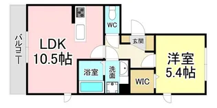 インペリアル大賀III【1階】の間取り