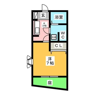 Kフラット【1階】の間取り