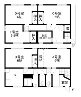 石田アパート【3階】の間取り