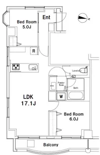 ソサエティ中野富士見町【5階】の間取り