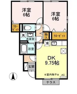 クラージュタウン【1階】の間取り