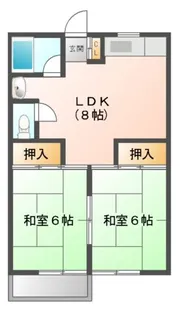 旭第1マンション【2階】の間取り