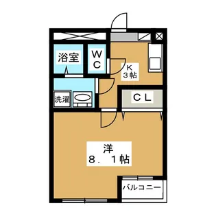 ヴィラコンテッサ伝馬町【3階】の間取り