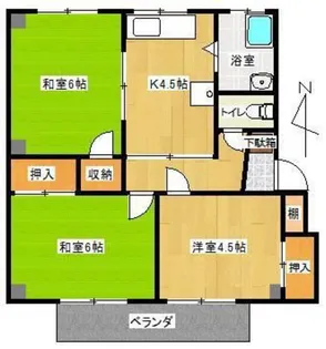 伊福サンコーポ【3階】の間取り