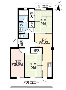 UR堤【3階】の間取り