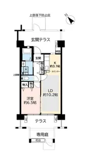 UR浜甲子園なぎさ街【1階】の間取り