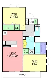 ベルグレイス湘南 A【1階】の間取り