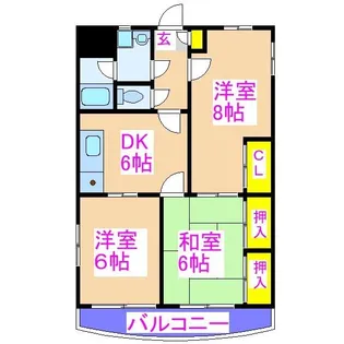 鹿児島県霧島市隼人町住吉【マンション】の間取り