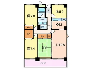 ボナール岡本【7階】の間取り