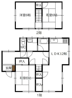 広島県広島市佐伯区藤の木4【一戸建】の間取り