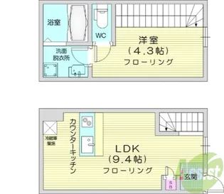 シエル黒松【1階】の間取り