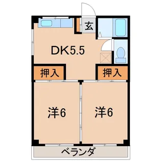 パールメゾン五番館【3階】の間取り
