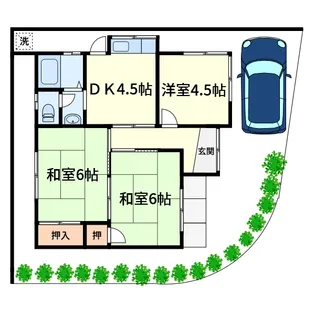 大阪府高槻市西面中2【一戸建】の間取り