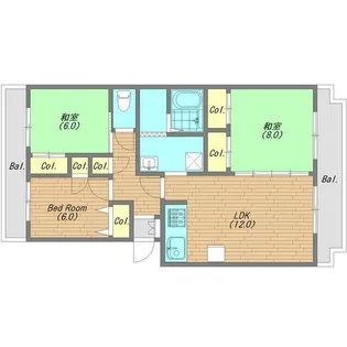 KEレジデンス【4階】の間取り