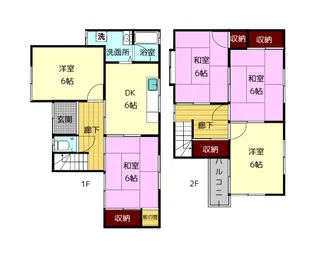 奈良県磯城郡田原本町大字阪手【一戸建】の間取り