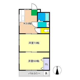 SINAJYURIME・GREEN【2階】の間取り