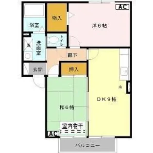 TKIフラット B棟【2階】の間取り