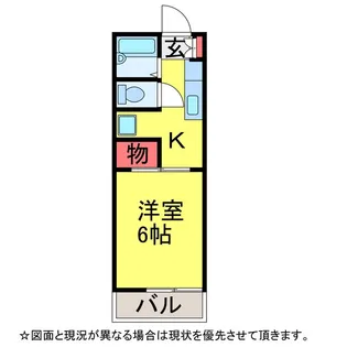 セジュール成田B棟【1階】の間取り