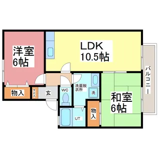 フェニックス江守 B棟【2階】の間取り