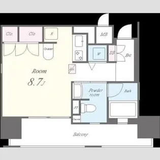 大阪府大阪市天王寺区夕陽丘町【マンション】の間取り