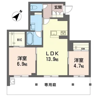 ラヴィータ フェリーチェ【1階】の間取り