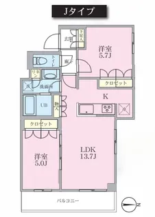 リージア三軒茶屋【4階】の間取り