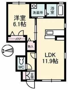 シャーメゾン・フローラ【1階】の間取り