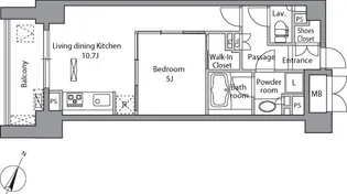 レジディア水道橋【5階】の間取り