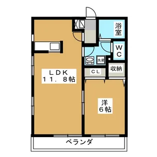 メゾン麻布【2階】の間取り