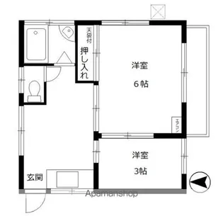 東京都三鷹市上連雀2【アパート】の間取り