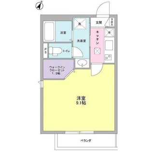 AKS三宿フラッツ【2階】の間取り