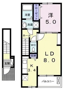 クラール・イーブンベルク A【2階】の間取り