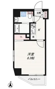 1Kの間取り画像