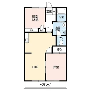 ST石和・四日市場ハイツ【2階】の間取り