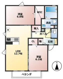 花水木三番館【2階】の間取り