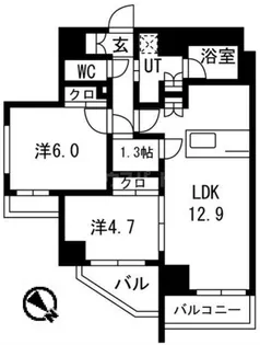 SAKURA AXIS中板橋【6階】の間取り