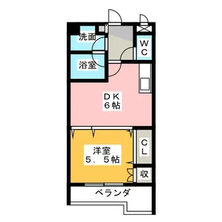フレアコート【6階】の間取り