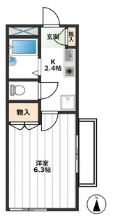 シティハイムたつみ【2階】の間取り