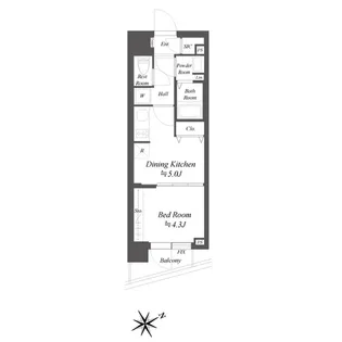 ブランシエスタ品川大井町パークエッジ【3階】の間取り