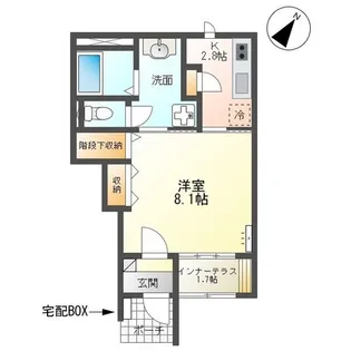 茨城県ひたちなか市大字足崎【アパート】の間取り