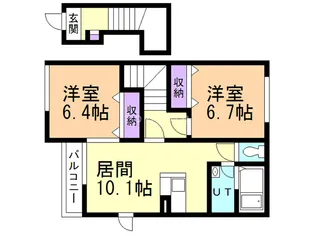 ベイサイド・ヴィラ【2階】の間取り